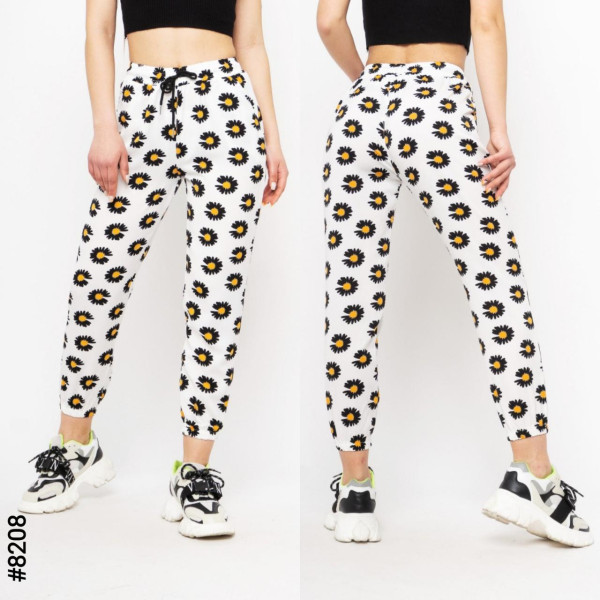 8208 ЛЁГКИЕ БРЮКИ С ЦВЕТОЧНЫМ ПРИНТОМ