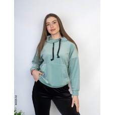 4325-52 Худі жіночий велюр напівбатал (розмір 52-54 | універсальний)