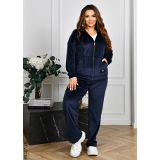 8327-26 Спортивний костюм жіночий на блискавці велюр напівбатал (4 од: 48,50,52,54)