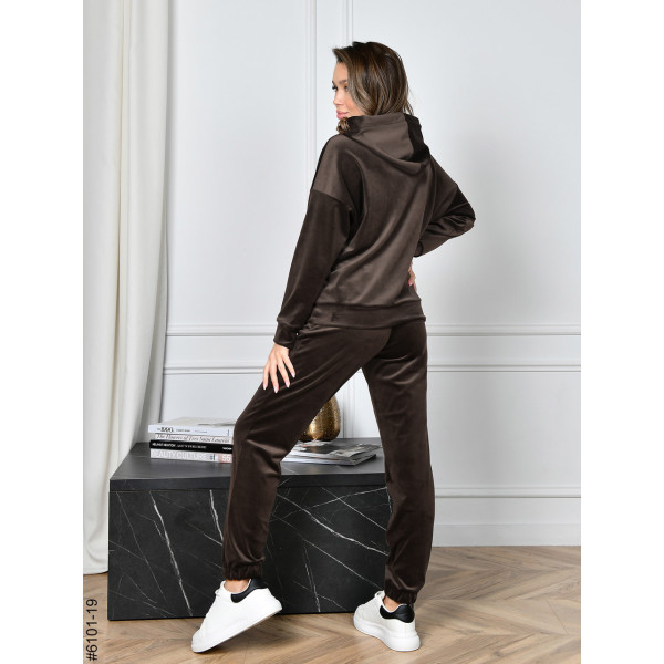 6101-19 Спортивний костюм жіночий на блискавці велюр норма (5 од: 44,46,48,50,52)