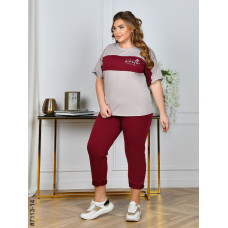 7113-14 Спортивний костюм жіночий двунитка батал (5 од: 52,54,56,58,60)