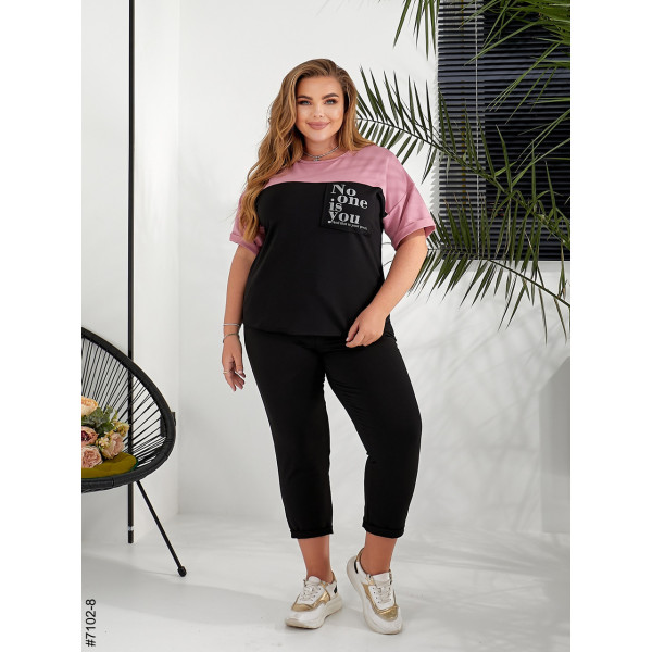 7102-8 Спортивний костюм жіночий двунитка батал (5 од: 52,54,56,58,60)