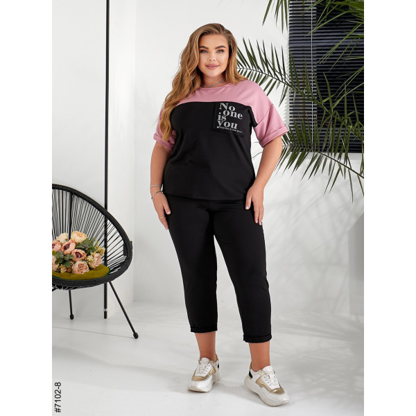 7102-8 Спортивний костюм жіночий двунитка батал (5 од: 52,54,56,58,60)