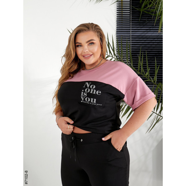 7102-8 Спортивний костюм жіночий двунитка батал (5 од: 52,54,56,58,60)