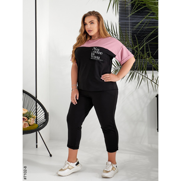 7102-8 Спортивний костюм жіночий двунитка батал (5 од: 52,54,56,58,60)