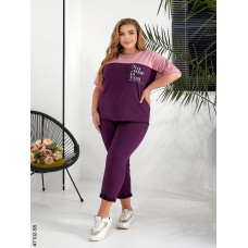 7102-58 Спортивний костюм жіночий двунитка батал (5 од: 52,54,56,58,60)