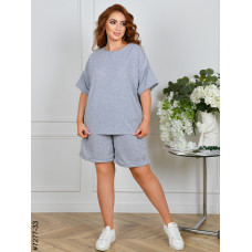 7277-33 Спортивний костюм жіночий двонитка напівбатал (4 од: 48,50,52,54)