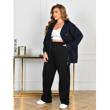 8219-26 Спортивний костюм жіночий на блискавці турецька двонитка батал (4 од: 50,52,54,56)