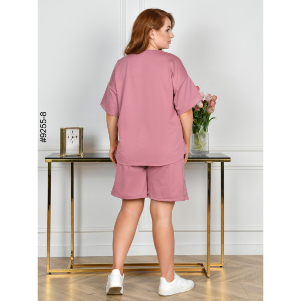 9255-8 Спортивний костюм жіночий двонитка напівбатал (4 од: 48,50,52,54)