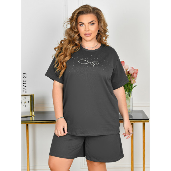 7710-32 Спортивний костюм жіночий турецька двонитка батал (3 од: 54,56,58)