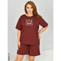 8240-15 Спортивний костюм жіночий турецька двонитка напівбатал (3 од: 48,50,52)