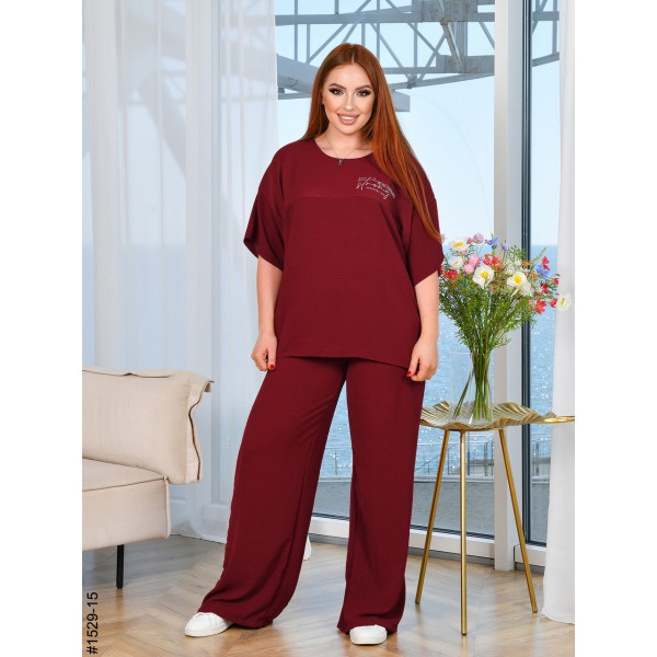 1529-15 Спортивний костюм жіночий креп батал (4 од: 50,52,54,56)