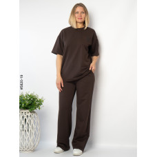 5820-19 Спортивний костюм жіночий турецька двонитка напівбатал (3 од: 46,48,50)