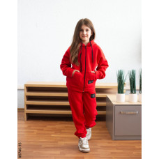 5740-15 Спортивний костюм на блискавці тринитка на флісі підліток (4 од: 36,38,40,42)