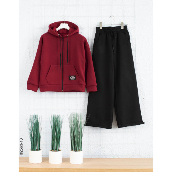 2563-13 Спортивний костюм тринитка на флісі підліток (4 од: 36,38,40,42)