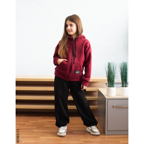 2563-13 Спортивний костюм тринитка на флісі підліток (4 од: 36,38,40,42)