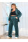 7310-2 Спортивний костюм жіночий на блискавці велюр прямі штани батал (3 од: 50,52,54)
