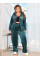 7310-2 Спортивний костюм жіночий на блискавці велюр прямі штани батал (3 од: 50,52,54)