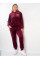 7771-15 Спортивний костюм жіночий велюр напівбатал (3 од: 48,50,52)