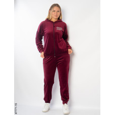 7771-15 Спортивний костюм жіночий велюр напівбатал (3 од: 48,50,52)