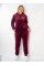 7771-15 Спортивний костюм жіночий велюр напівбатал (3 од: 48,50,52)