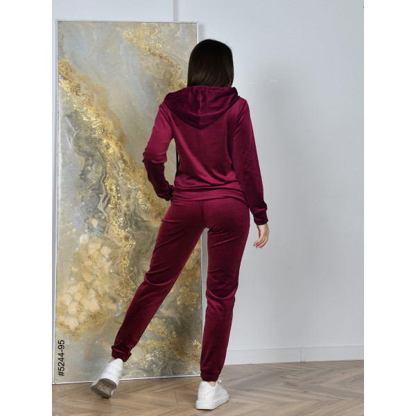 5244-95 Спортивний костюм жіночий на блискавці велюр норма (5 од: 44,46,48,50,52)