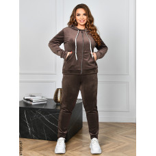 7990-97 Спортивний костюм жіночий на блискавці велюр супербатал (4 од: 54,56.58.60)