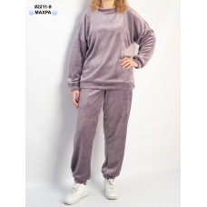 2211-9 Костюм-піжама жіночий махра напівбатал (3 од: 44-46,48-50,52-54)