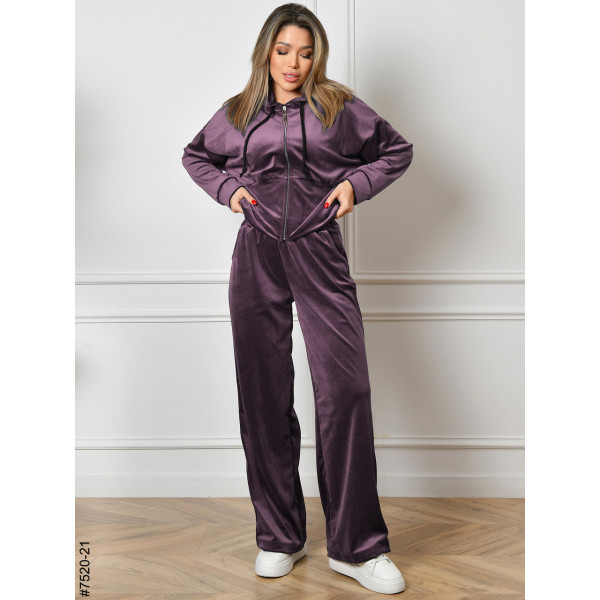 7520-21 Спортивний костюм жіночий на блискавці велюр норма (4 од: 44,46,48,50)