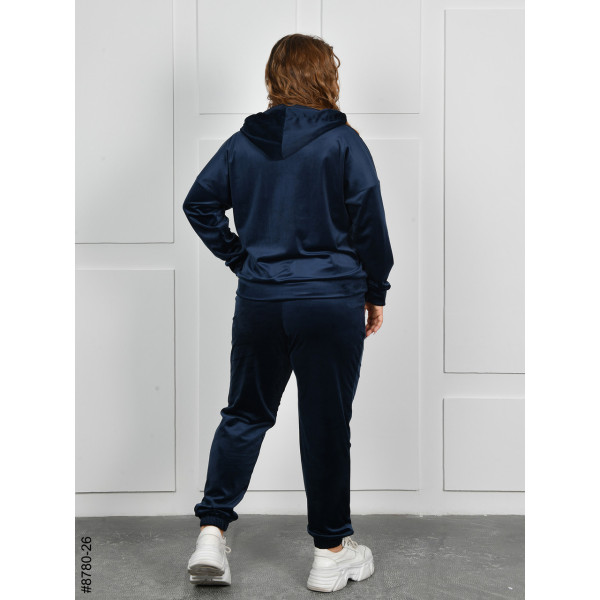 8780-26 Спортивний костюм жіночий на блискавці велюр батал (4 од: 54,56,58,60)