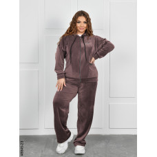 8845-23 Спортивний костюм жіночий на блискавці велюр батал (4 од: 54,56,58,60)