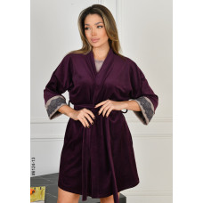 6124-13 Халат костюм трійка жіночий велюр норма (3 од: 42-44,46-48,50-52)