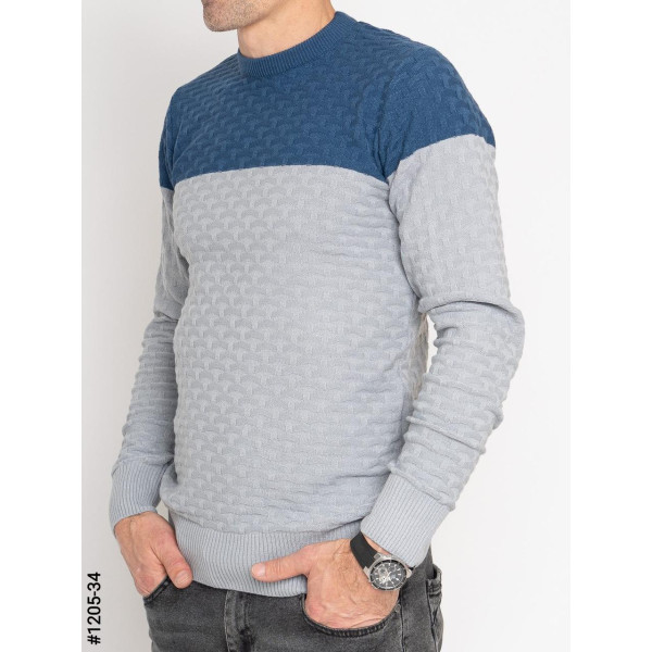 1205-34 Светр чоловічий машинне в'язання норма (3 од: М,L,XL)