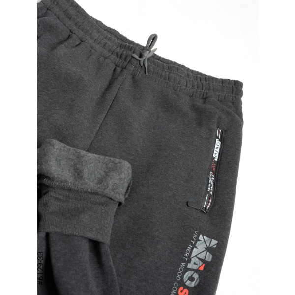 6129-33 Спортивні штани чоловічі на флісі котон норма (6 од: М,L,XL,2XL)