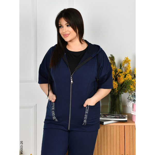 9003-26 Спортивний костюм жіночий на блискавці двунитка супербатал (4 од: 54,56,58,60)