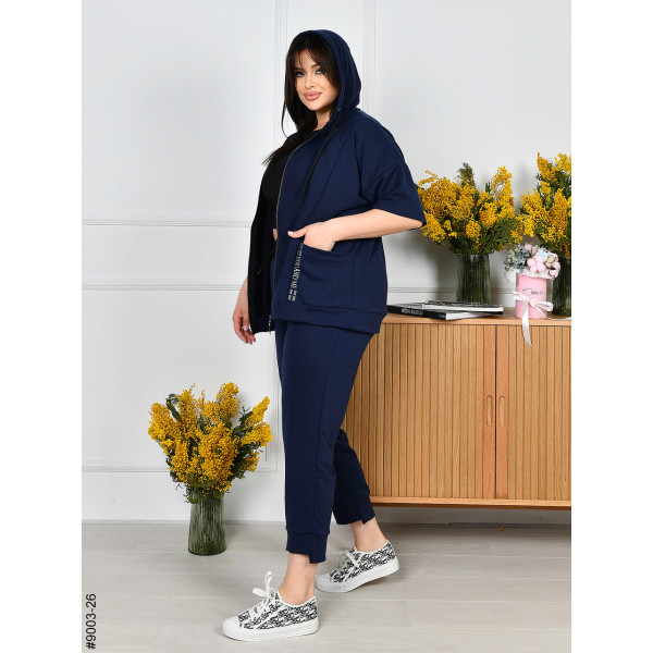 9003-26 Спортивний костюм жіночий на блискавці двунитка супербатал (4 од: 54,56,58,60)