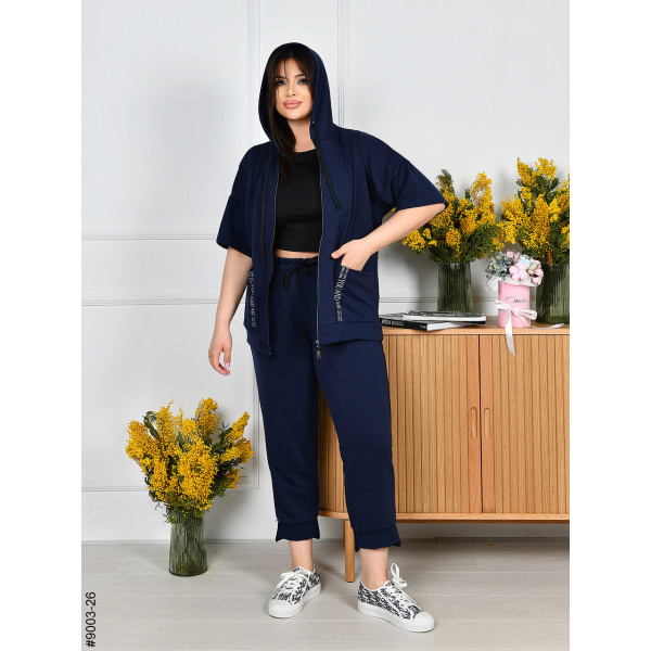 9003-26 Спортивний костюм жіночий на блискавці двунитка супербатал (4 од: 54,56,58,60)