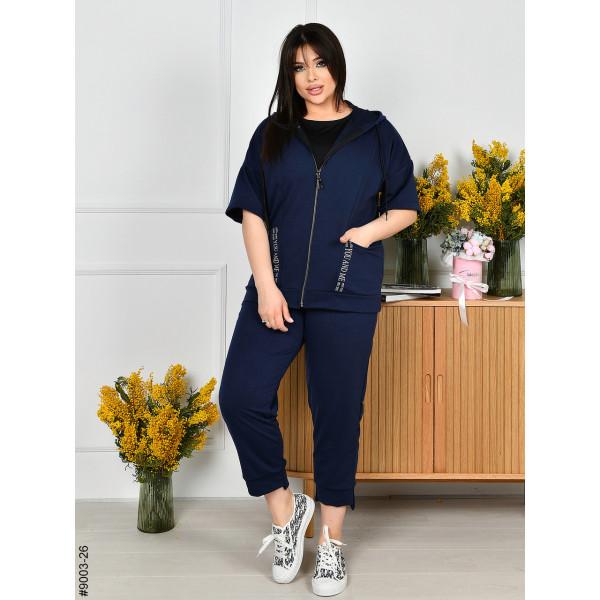 9003-26 Спортивний костюм жіночий на блискавці двунитка супербатал (4 од: 54,56,58,60)