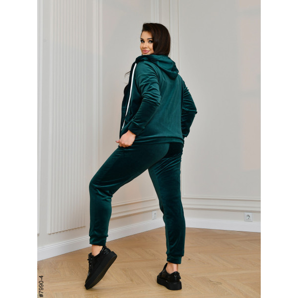 7990-4 Спортивний костюм жіночий на блискавці велюр супербатал (4 од: 54,56.58.60)