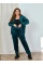 3610-50 Спортивний костюм жіночий на блискавці велюр батал (3 од: 54,56,58)