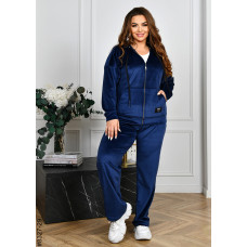 8327-29 Спортивний костюм жіночий на блискавці велюр напівбатал (4 од: 48,50,52,54)