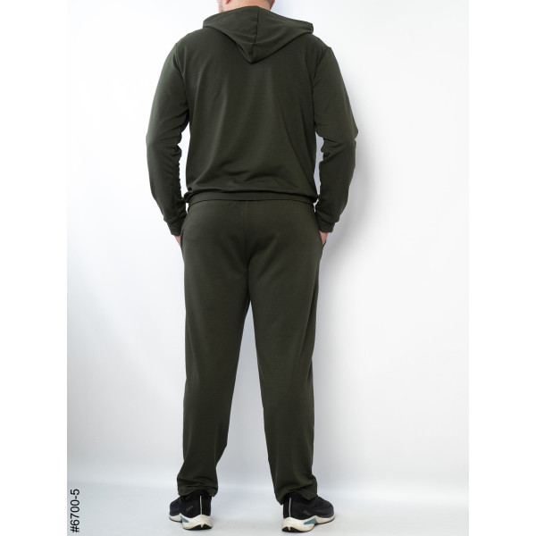 6700-5 Спортивний костюм на блискавці чоловічий пряма штанина двонитка батал (3 од: 56,58,60)