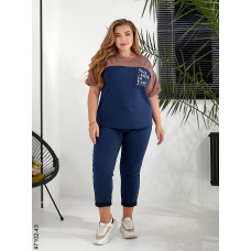 7102-43 Спортивний костюм жіночий двунитка батал (5 од: 52,54,56,58,60)