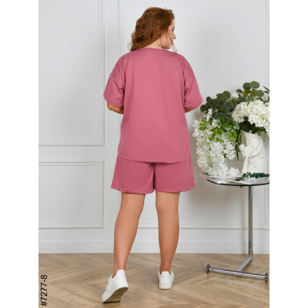 7277-8 Спортивний костюм жіночий двонитка напівбатал (4 од: 48,50,52,54)