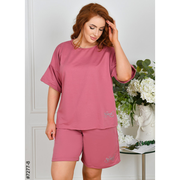 7277-8 Спортивний костюм жіночий двонитка напівбатал (4 од: 48,50,52,54)