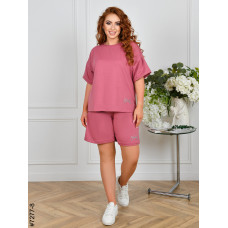 7277-8 Спортивний костюм жіночий двонитка напівбатал (4 од: 48,50,52,54)