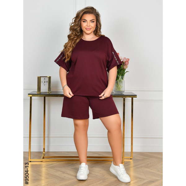 9504-13 Спортивний костюм жіночий двонитка батал (4 од: 54,56,58,60)