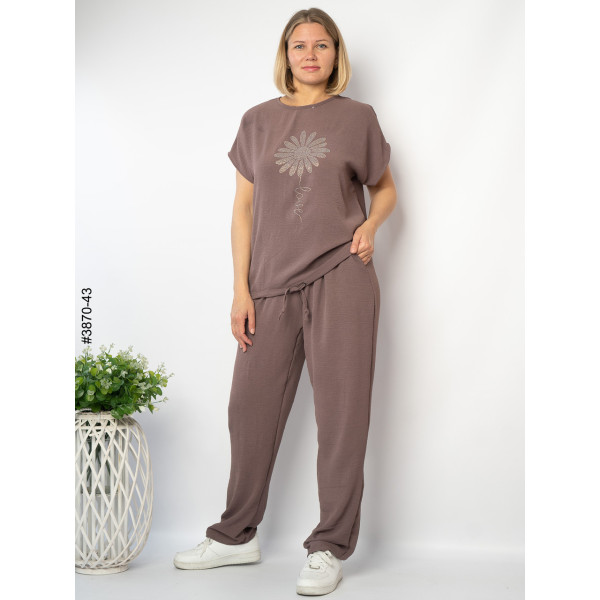 3870-43 Спортивний костюм жіночий креп батал (4 од: 50,52,54,56)