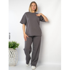 5820-32 Спортивний костюм жіночий турецька двонитка напівбатал (3 од: 46,48,50)