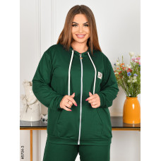 5704-3 Спортивний костюм жіночий двонитка на блискавці прямі штани батал (4 од: 50,52,54,56)